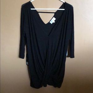 Black slouchy blouse NWT